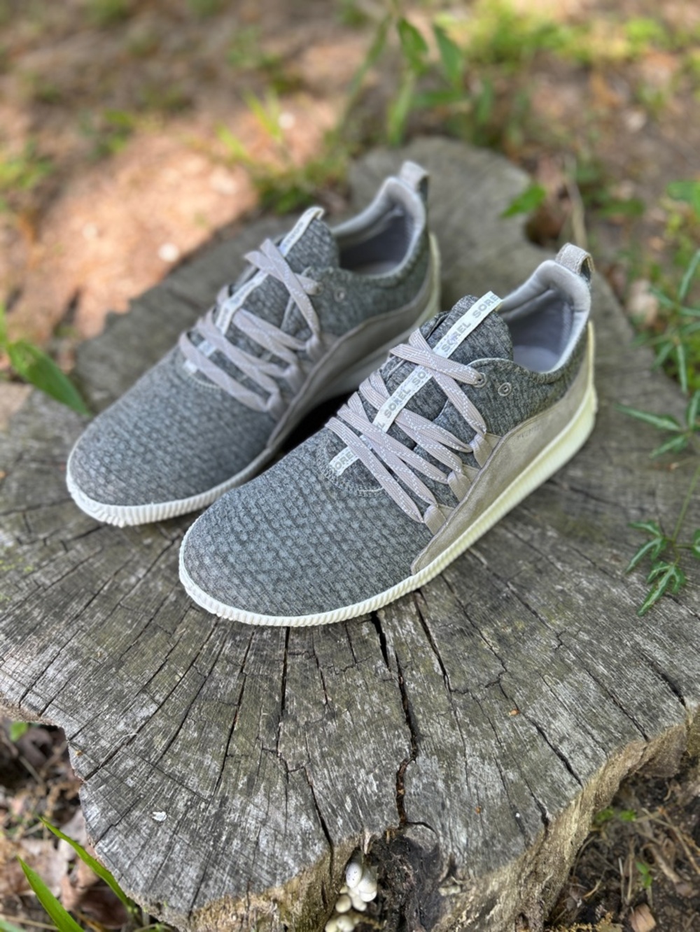 Sorel Women's Grey Knit Casual Sneakers